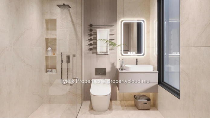 Modern 3-Bedroom Apartments with Rooftop Pool in Pereybere