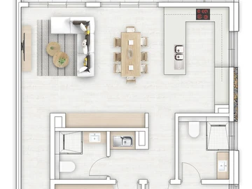 Appartement de 3 Chambres