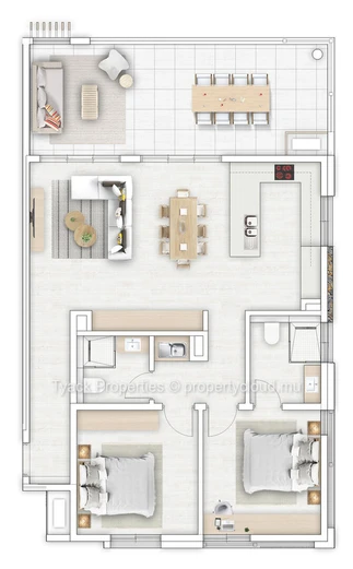 Modern 3-bedroom apartment in Calodyne with access to sparkling communal pool