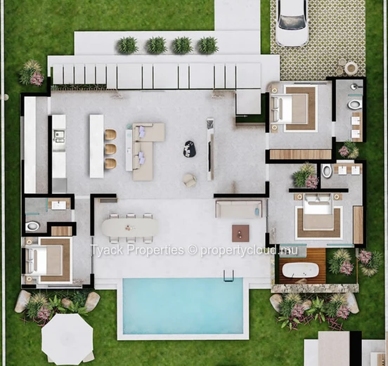 Villa PDS à Vendre à Tamarin – 3 Chambres, Piscine & Jardin