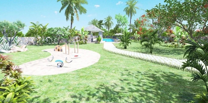 Appartement Premier Étage à Vendre à Grand Baie – Vue Jardin & Piscine