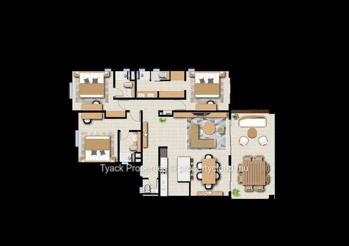 Elegant 2-Bedroom Apartment in Mont Choisy 